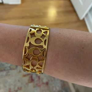 Coach gold bangle bracelet